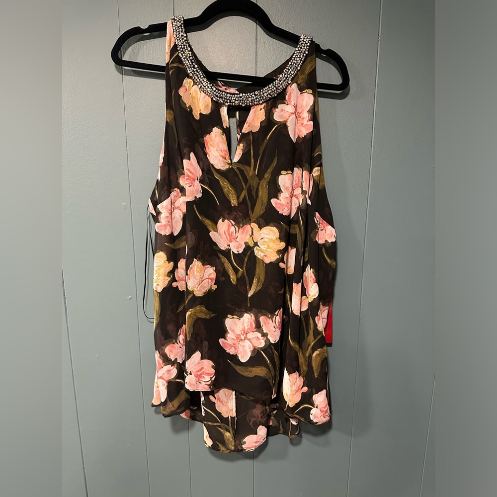 Floral Jlo sleeveless blouse